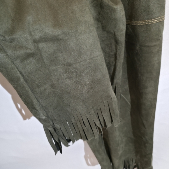 Umgre Olive Green Women's Fringe Pants - Picture 2 of 5